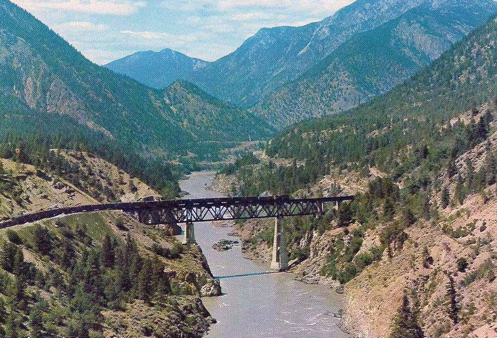 transpress nz Lillooet Bridge on the Gold Rush Trail, British Columbia