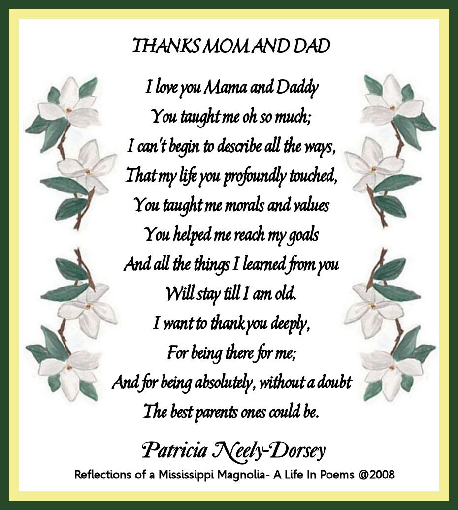 poems for parents reflections of a mississippi magnolia did you poems for parents reflections of a mississippi magnolia did you