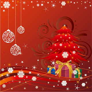 美しいクリスマス飾りの背景 beautiful christmas ornaments and background  イラスト素材1