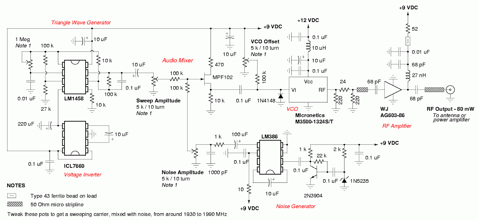 Simple Cell Phone Jammer Circuit Diagram 2