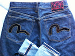 evisu black denim size 34