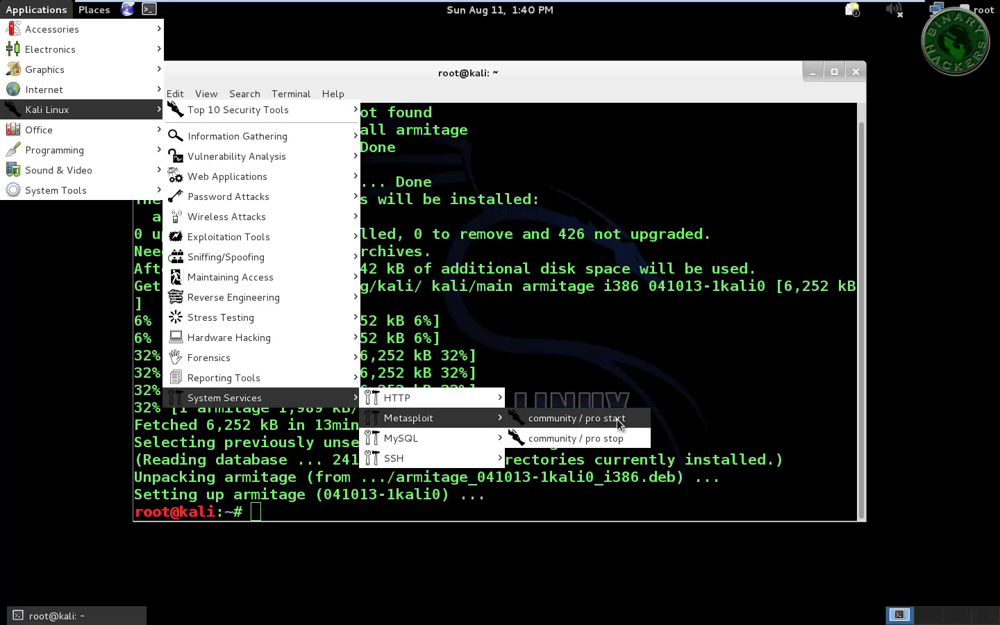 How To Install Armitage In Kali Linux binary hackers