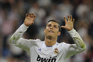 Funny Cristiano Ronaldo with Real Madrid FC Uniform HD Wallpaper