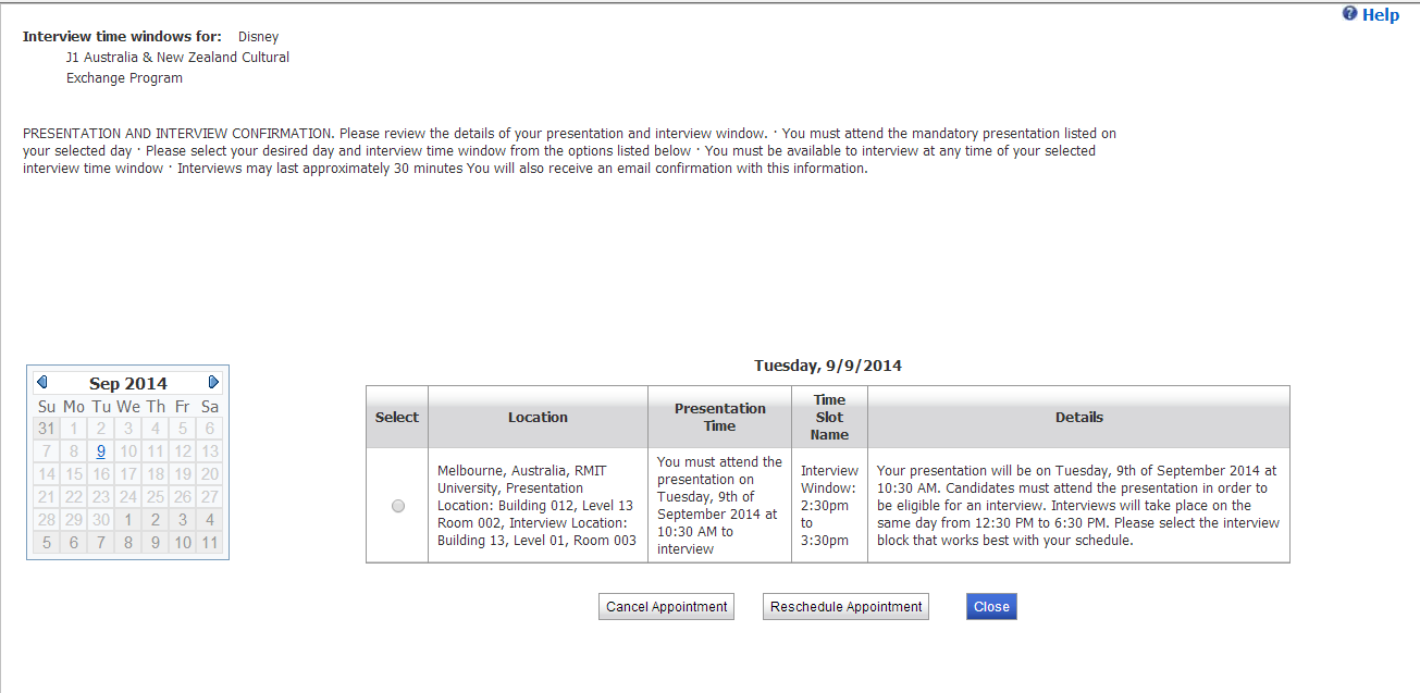 reschedule interview