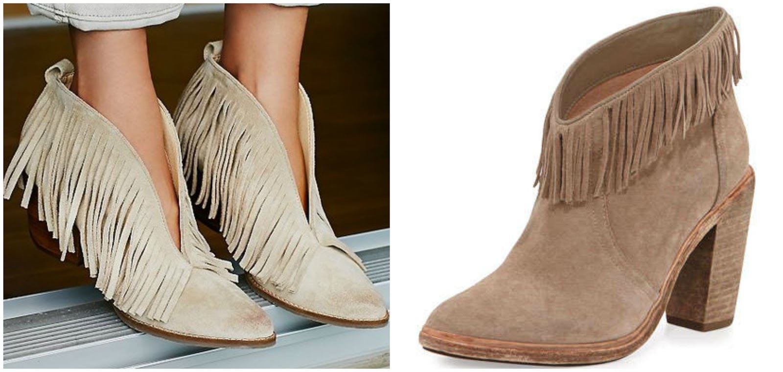 coconut fringe boots