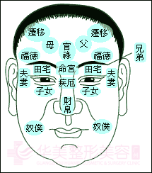 face 麻衣相法: 面相12宮