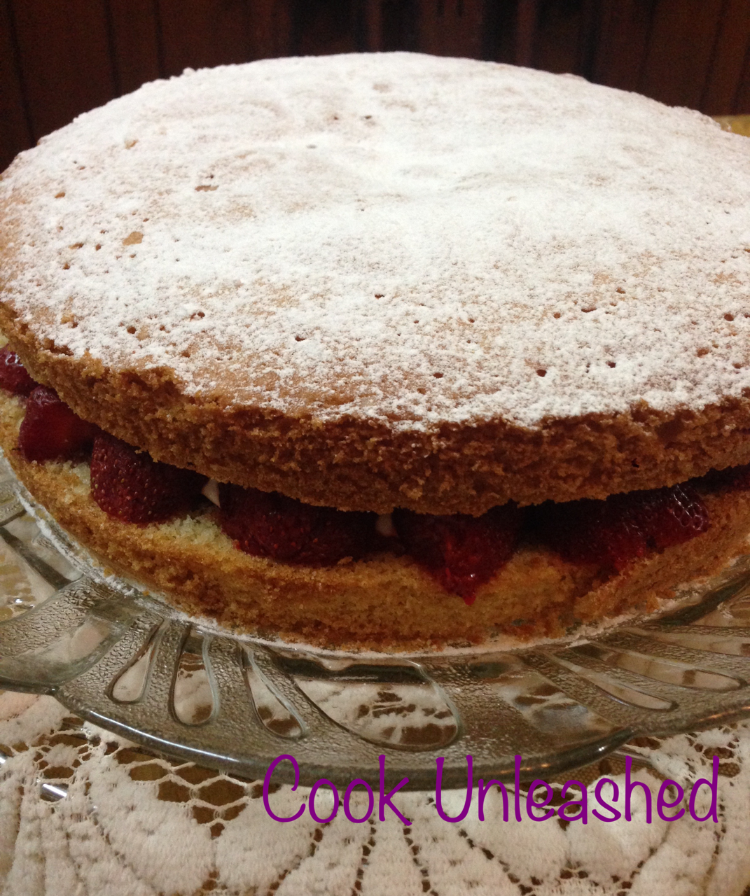 Cook Unleashed Victoria Sponge Sandwich Cake