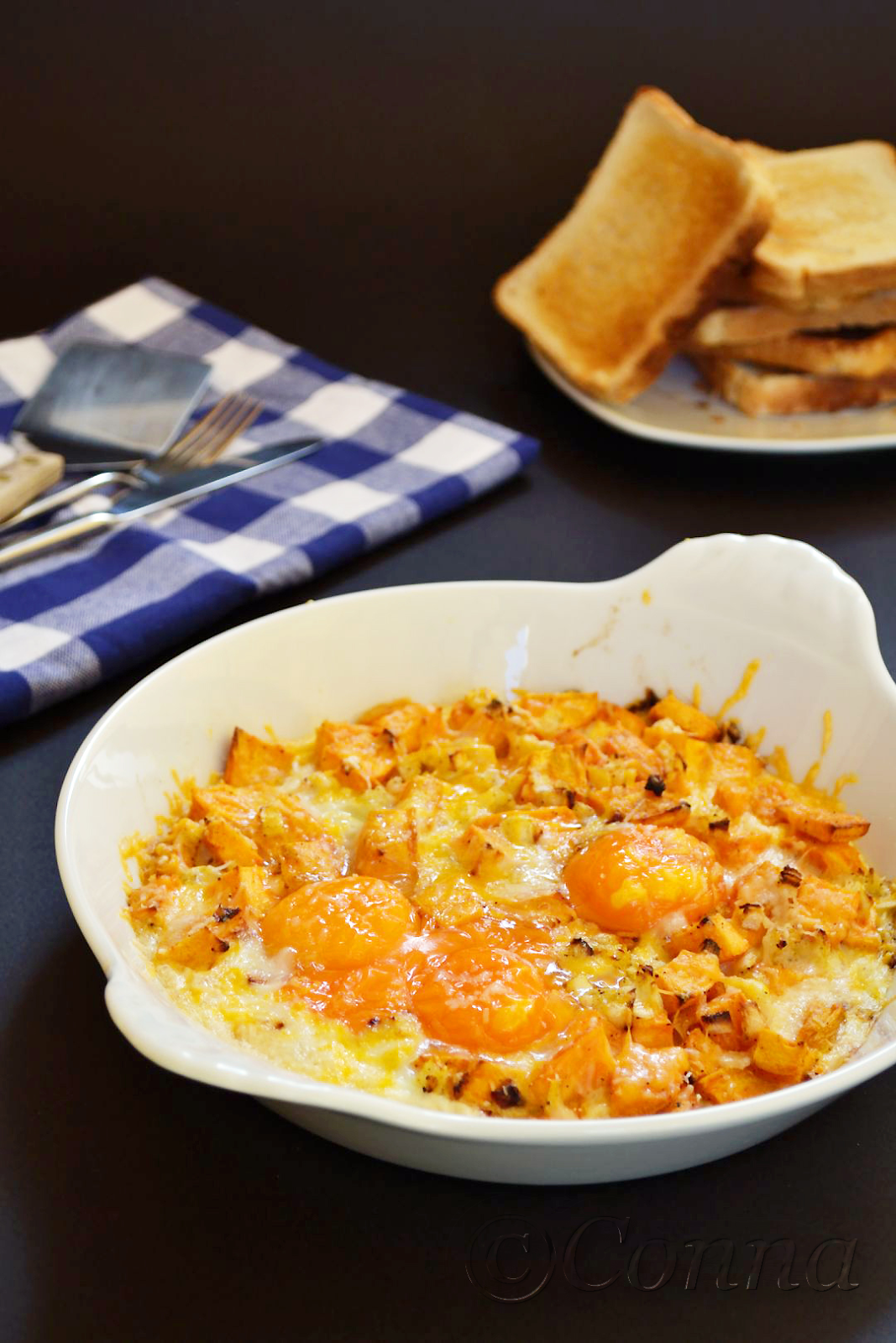 Sabor Γλυκοπατάτες με αυγά & τυρί / Sweet potatoes with eggs & cheese