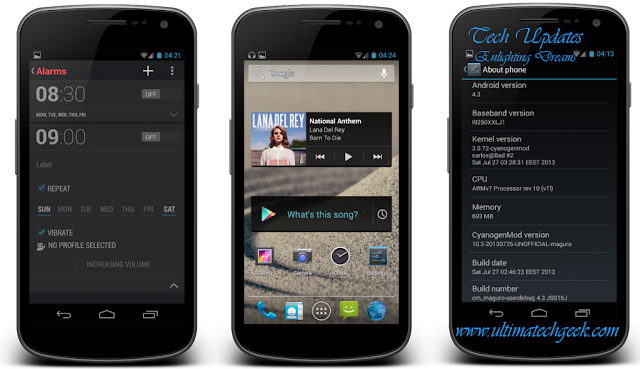 Latest Android 4.3 Update For Google Nexus 4 by ultimatechgeek.com