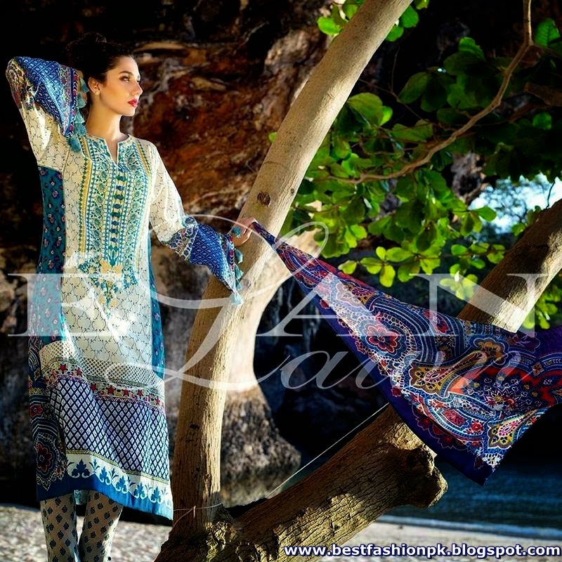 Elan Lawn Collection 2014-2015 Spring Summer Collection-www.bestfashionpk.blogspot.com Elan Lawn Collection 2014-2015 Spring Summer Collection
