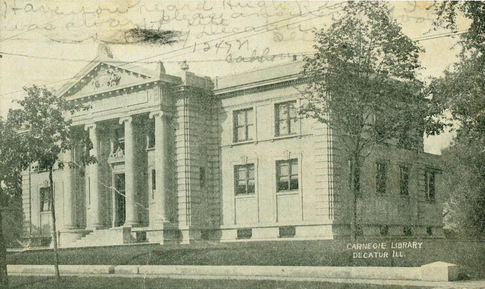 Library Postcards 1908 Carnegie Library, Decatur, Illinois