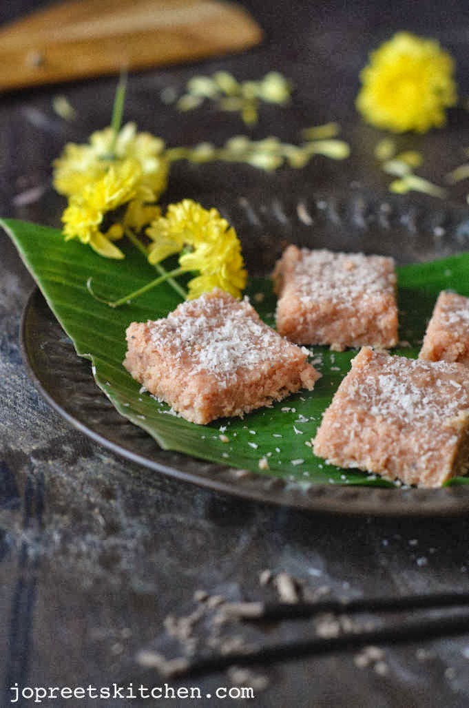 Coconut & Condensed Milk Burfi (Thengai Barfi) Jopreetskitchen