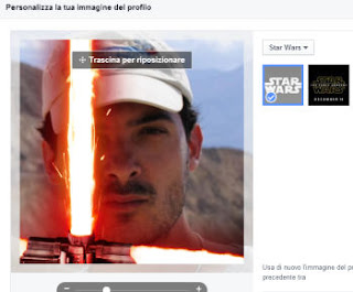 spada star wars su profilo facebook foto con spada star wars