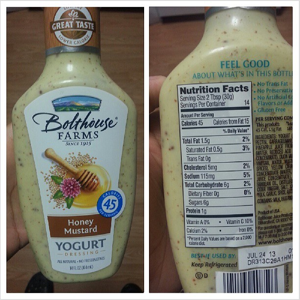 Shannon's Lightening the Load Bolthouse Farms Honey Mustard Yogurt