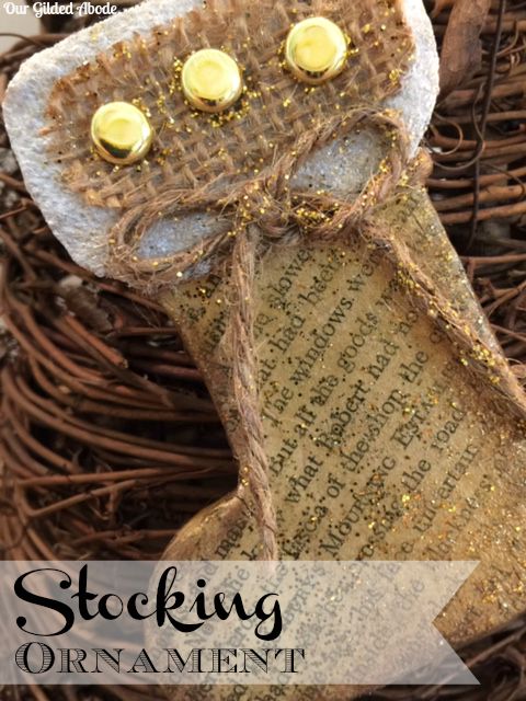 burlap book page ornaments christmas tree fasteners home depot