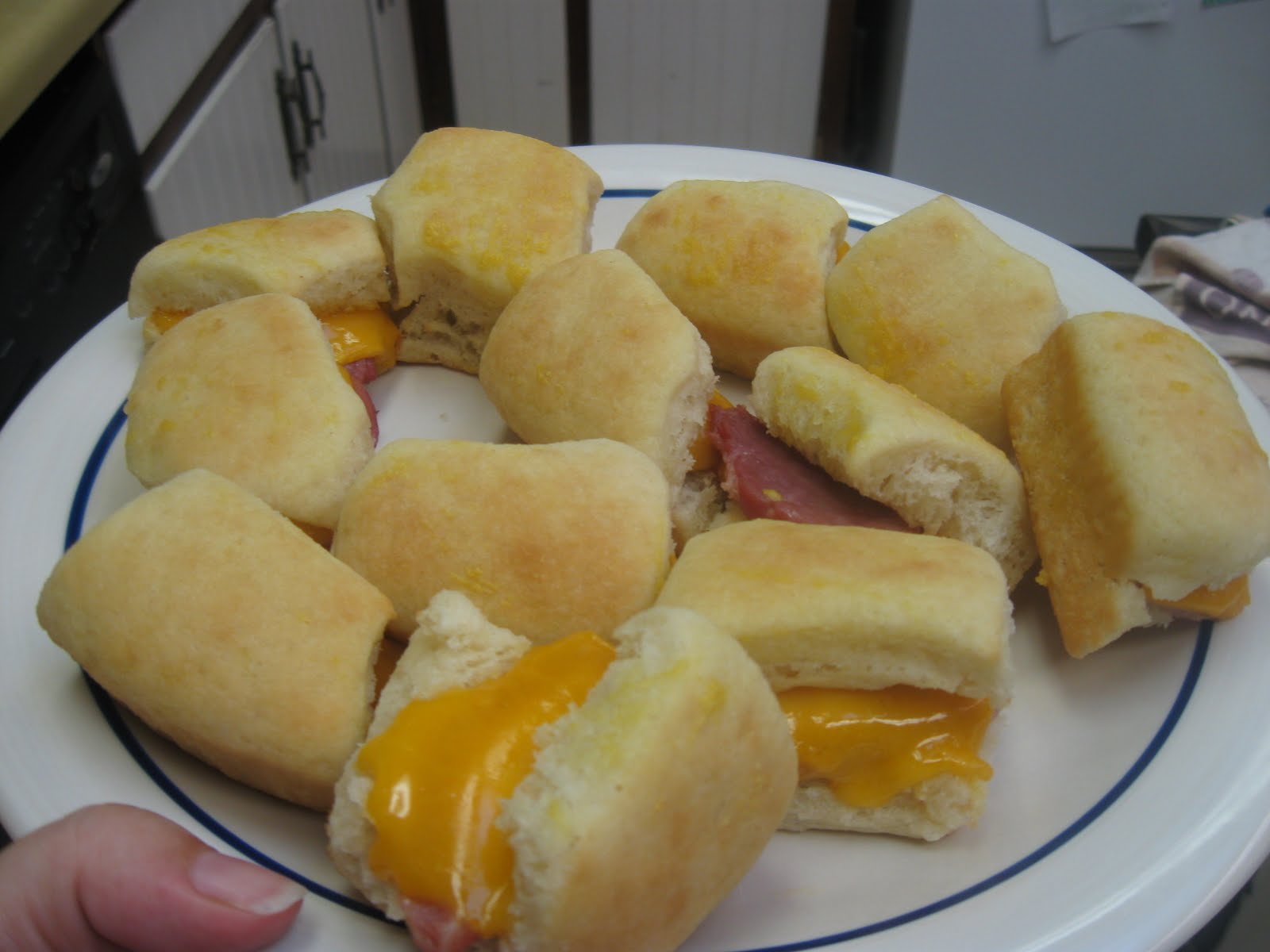 Taste and See God's Goodness Leftover Ham Simple Yeast Roll Sandwiches