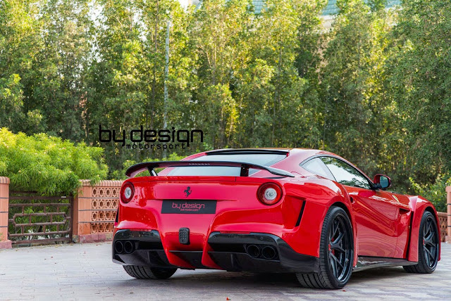 Matt Red N-Largo Novitec Rosso Ferrari F12 in Saudi by ByDesign