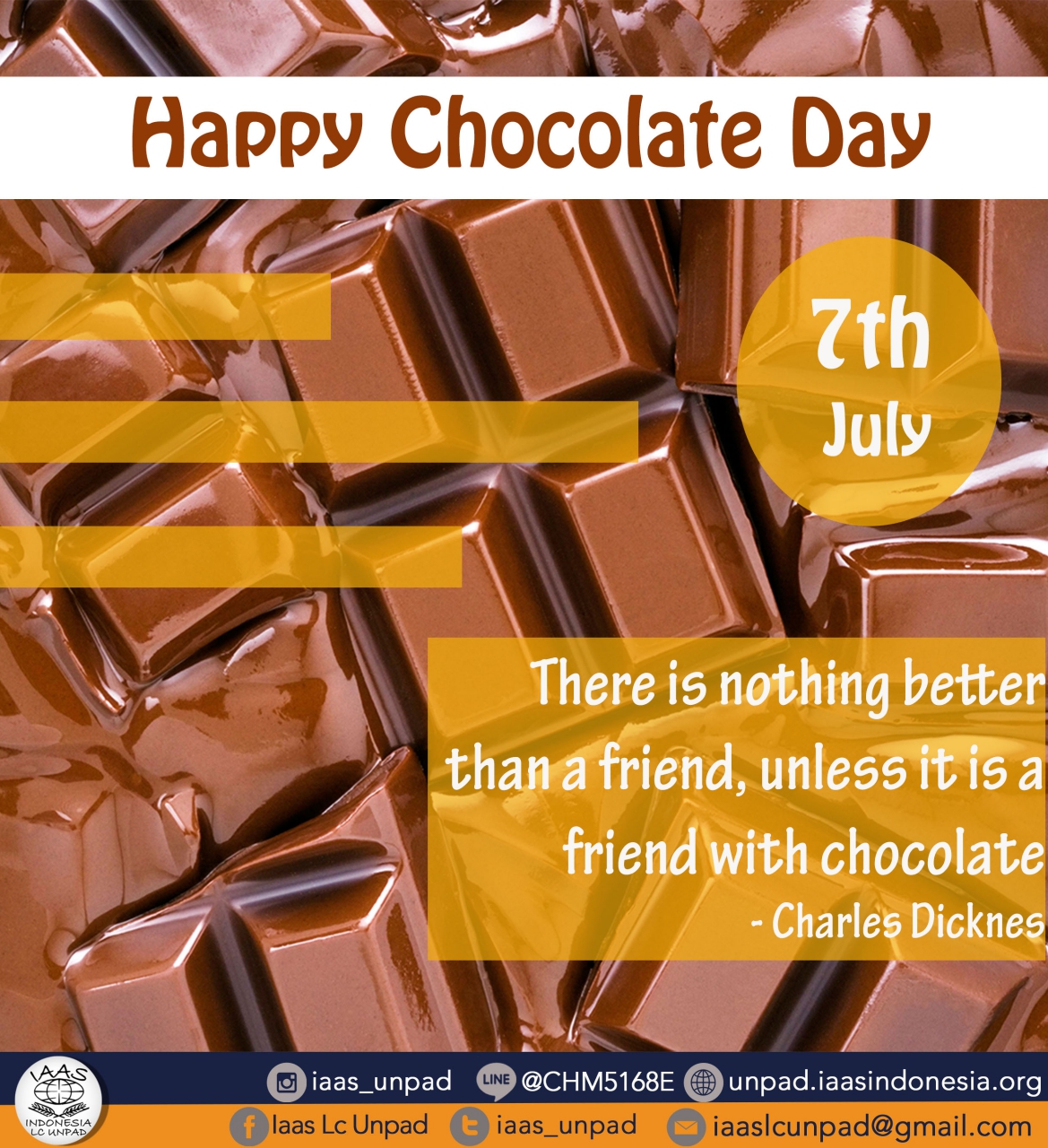 Happy World Chocolate Day! IAAS LC Unpad