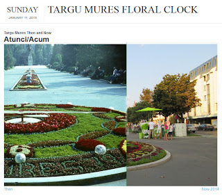 Targu Mures Then and Now - Floral Clock Targu Mures Then and Now - Floral Clock
