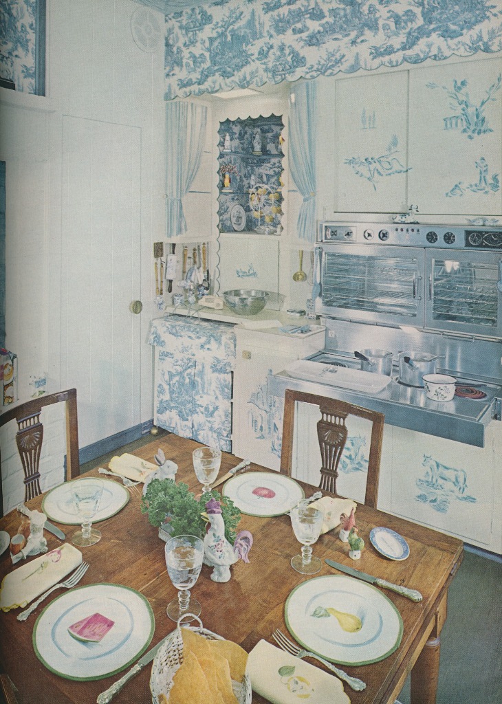 Toile scenes painted on Inspiring spaces, Blue and white, Toile