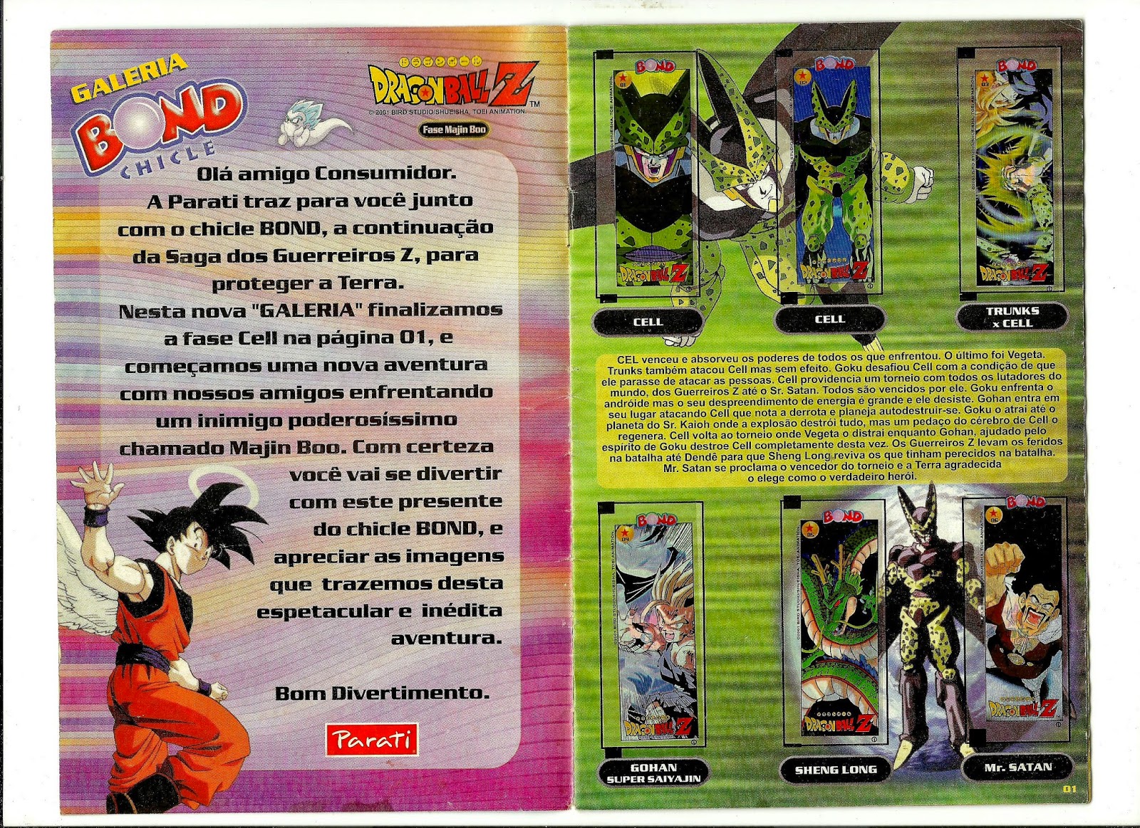 Álbum Dragon Ball Z Saga Cell Completo Bond Chicle Parati - Desconto no  Preço