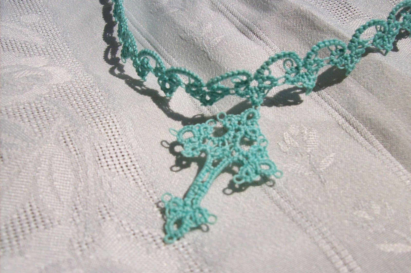 Straight Laced Tatting "Elizabeth" Cross Necklace