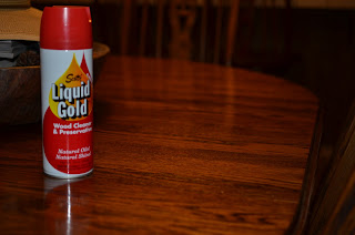 My kitchen table with Scott's Liquid Gold