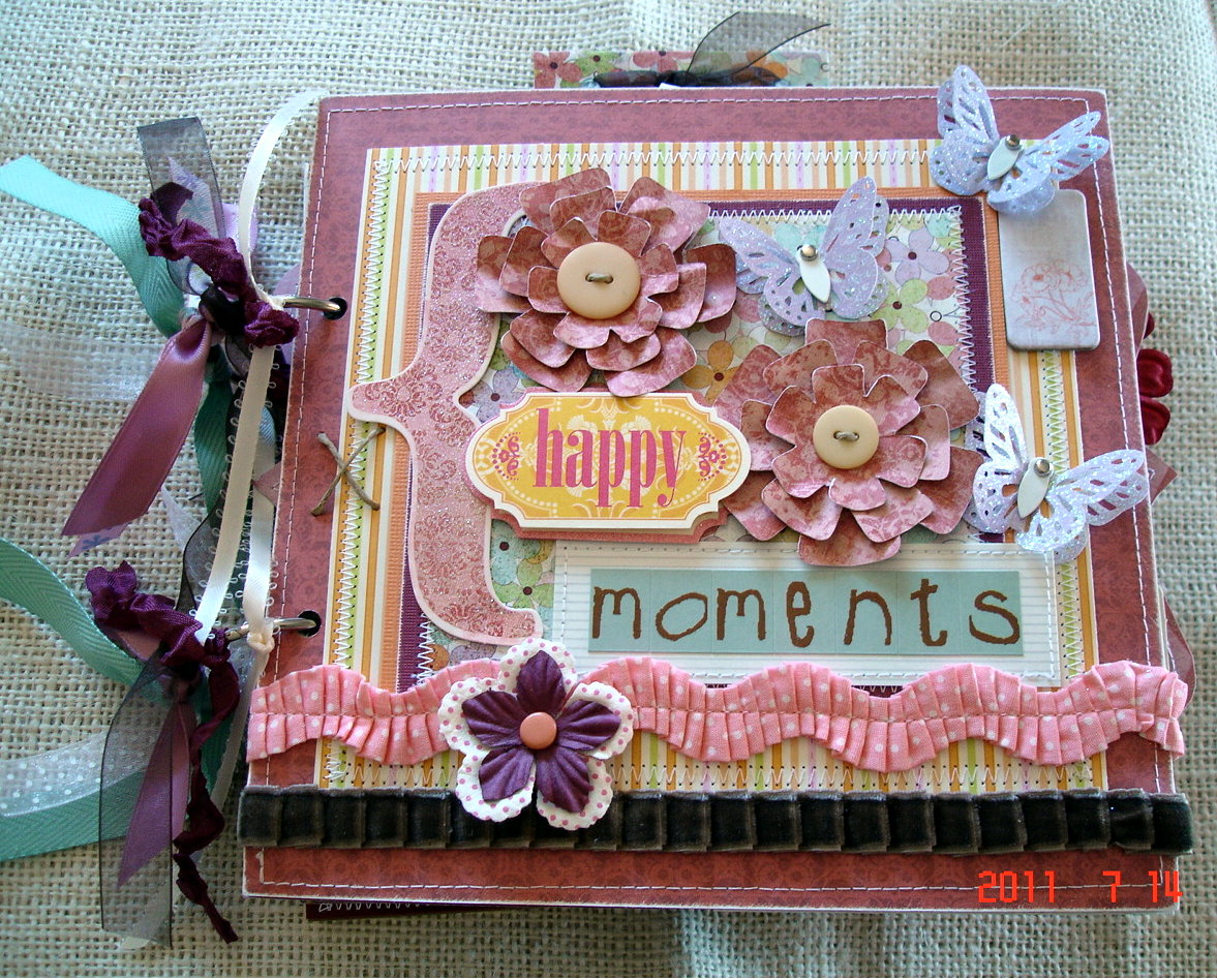Scrapbooking by Phyllis Happy Moments 8x8 Premade Chipboard Scrapbook