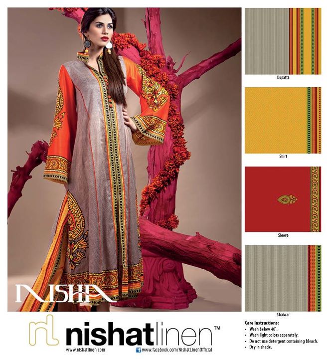 Nishat Linen Embroidered Lawn Suit Collection 2012 SheStyles