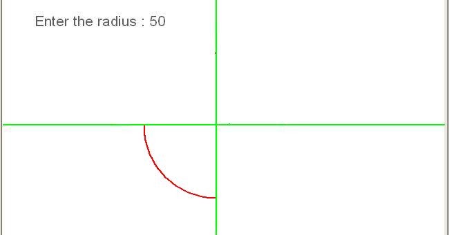 Bresenham Line Drawing Algorithm All Quadrants : C programming program to draw circle in third quadrant