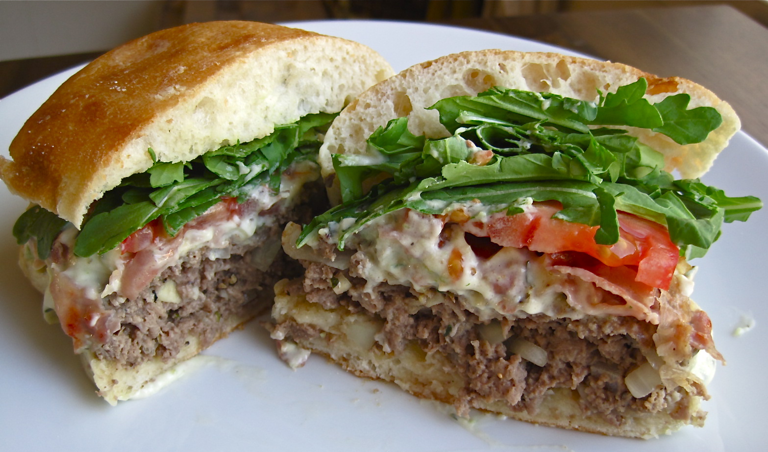 This Couple's Palate Fig Goat Cheese Burger with Crispy Prosciutto