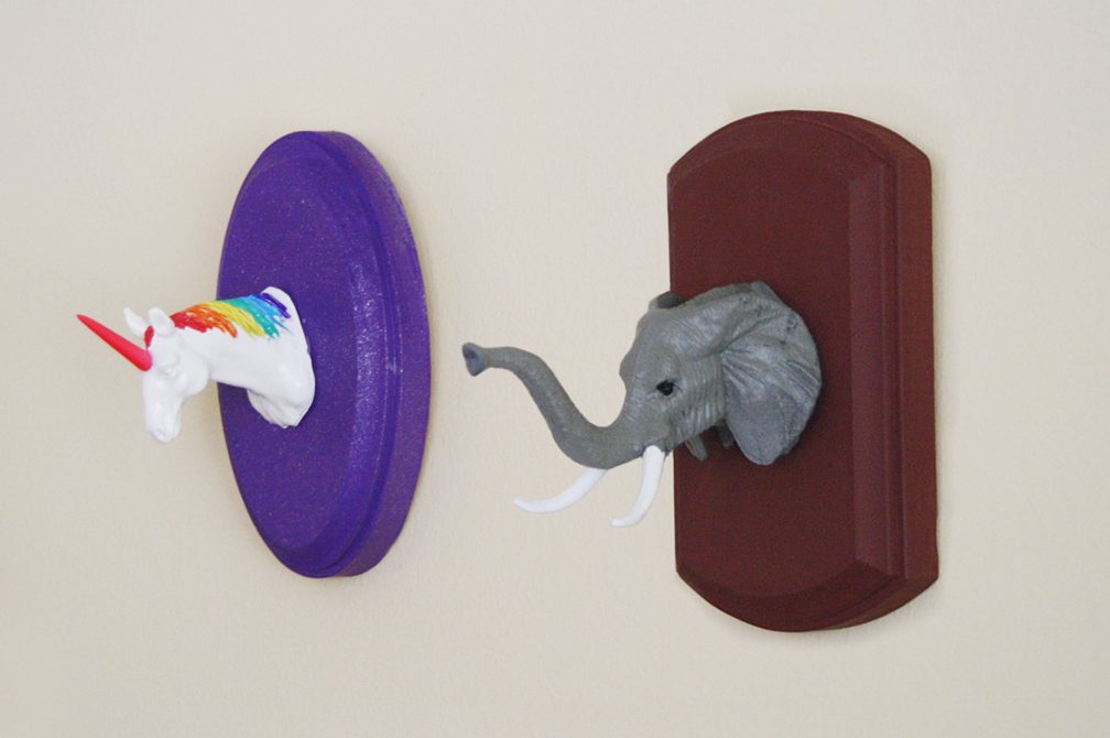Please Note DIY Mounted Toy Animal Heads