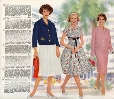 Falda y vestido Lote de 2 prendas de los años 50: una fa…
