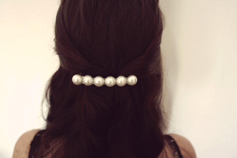 Diy // Hair clip with pearls