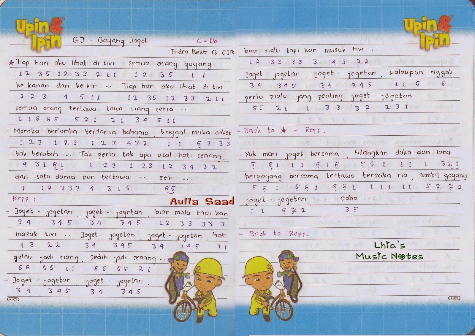 Not Angka : Indra Bekti feat. Coboy Junior - Goyang Joged (GJ) Not Angka : Indra Bekti feat. Coboy Junior - Goyang Joged (GJ)
