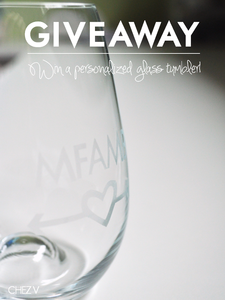 Chez V Glass Tumbler Giveaway
