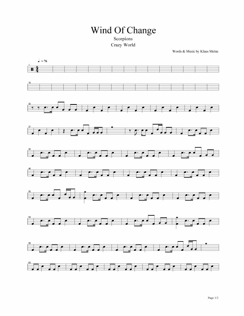 scorpions winds of change tabs