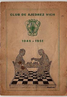 Portada del libro editado por el Club ajedrez Vic en su quinto aniversario