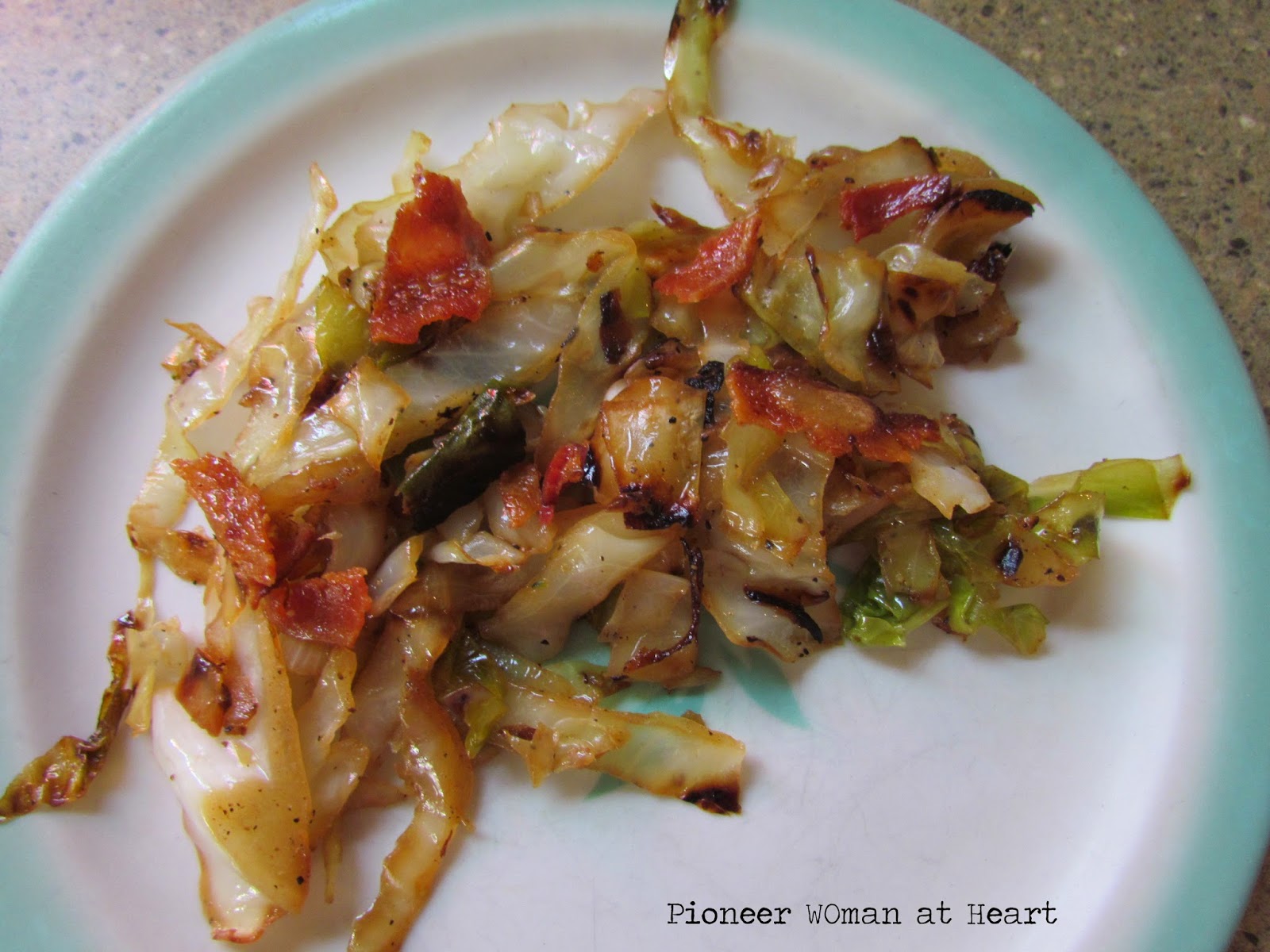 Pioneer Woman at Heart Fried Cabbage and Squash Cornbread