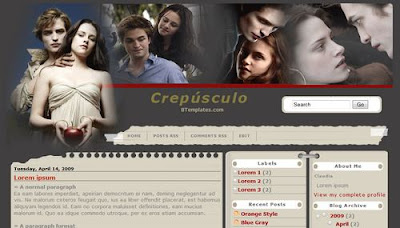 Plantilla Crepusculo para Blogger Plantilla Crepusculo para Blogger