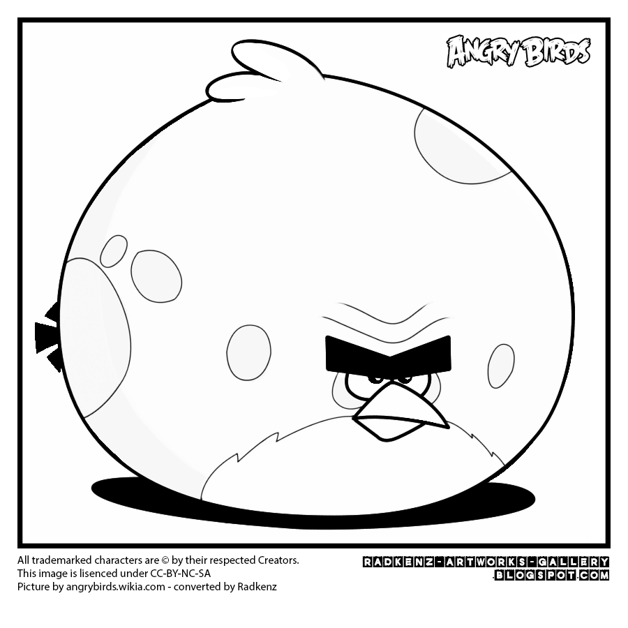 Radkenz Artworks Gallery: Angry birds coloring page - Terrence