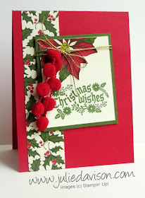 Stampin' Up! Cozy Christmas + Home for Christmas Designer Paper Card #christmas #stampinup 2015 Holiday Catalog + Retiring List Announced www.juliedavison.com