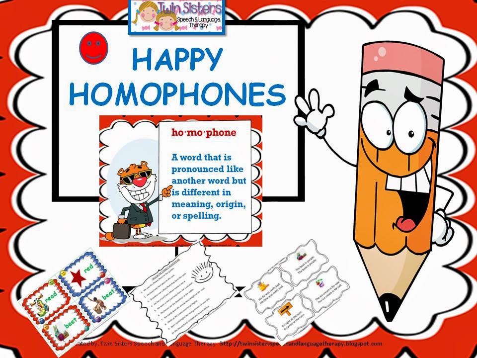 Twin Speech, Language & Literacy LLC Let's Get Happy With HOMOPHONES)