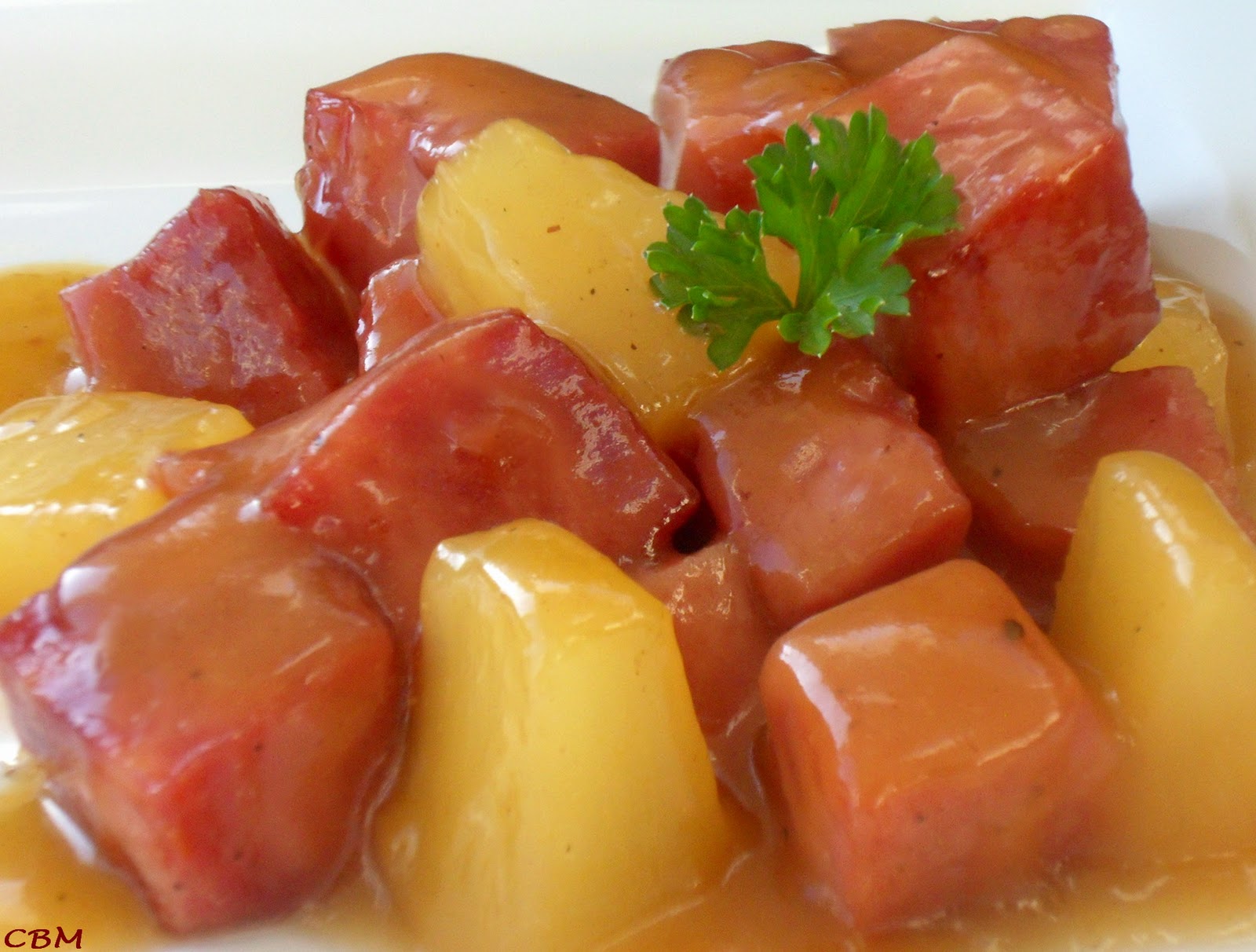 Dans la cuisine de Blancmanger Jambon à l'ananas (version express)