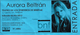 entrada concierto binefar aurora beltran