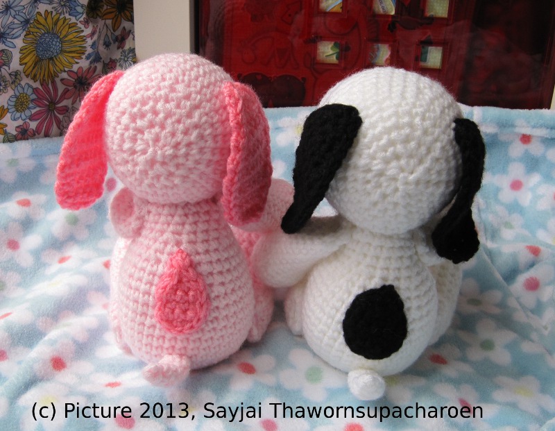 Pink Snoopy - Sayjai Amigurumi Crochet Patterns ~ K and J ...