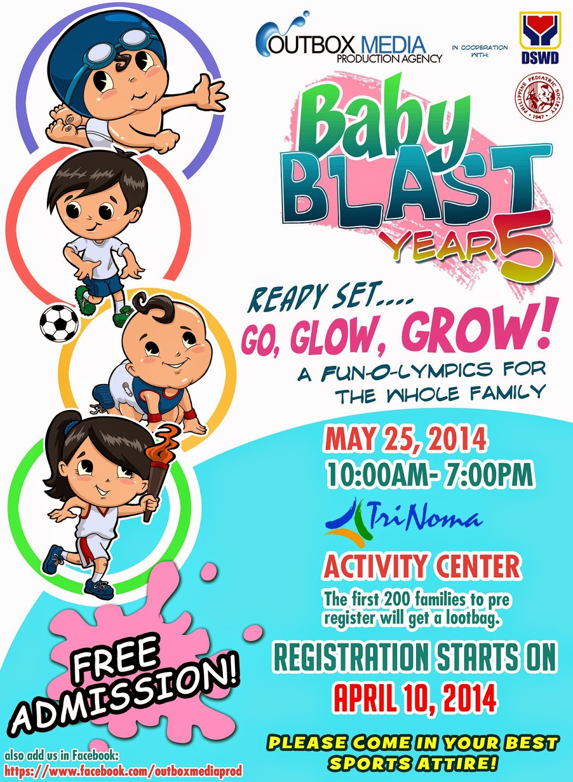Join Go, Glow and Grow at Baby Blast Year 5 on May 25, 10am7pm Trinoma