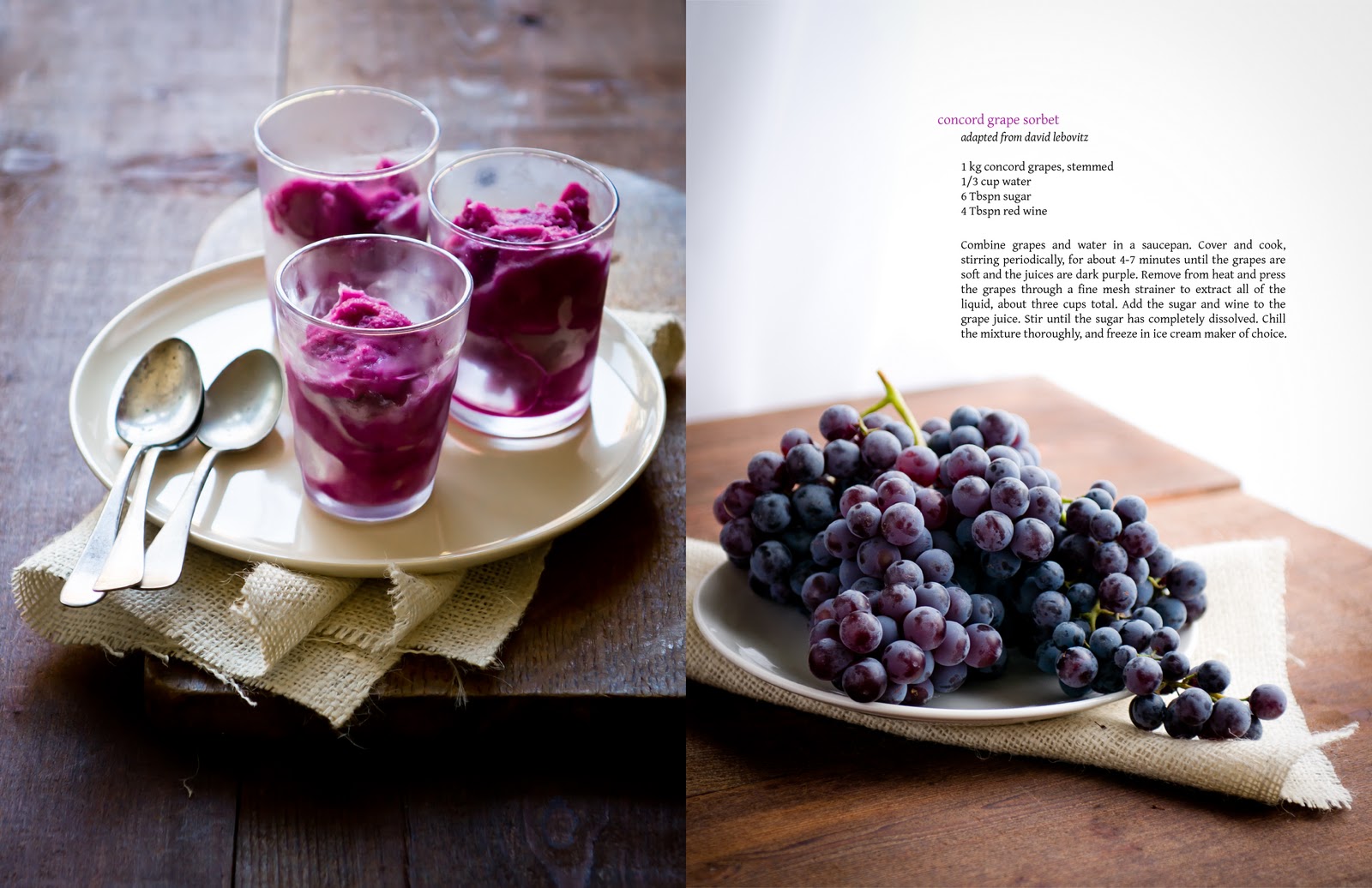 Desserts for Breakfast Concord Grape Sorbet