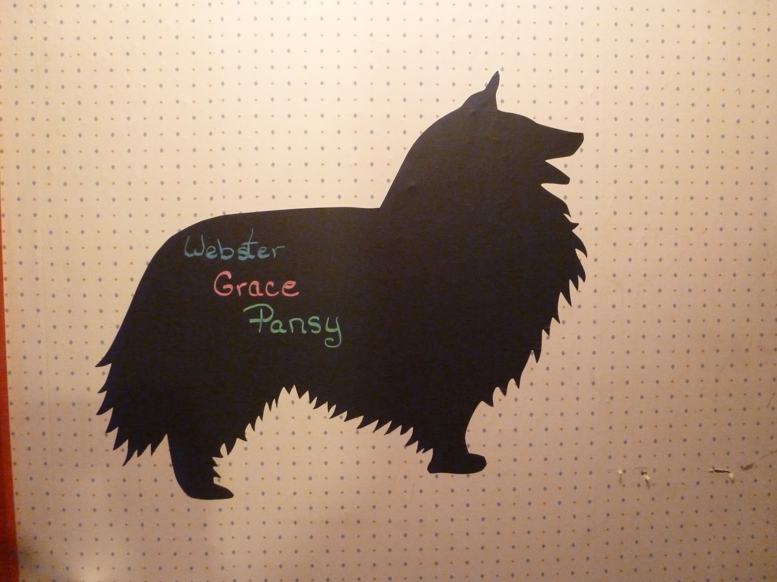 At the Fence Chalkboard Dogs are Neat!