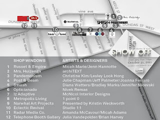 Map of Show Off @ the Junction @Dundas & Keele, Toronto, October 18 - 30, 2011, hosted by MASON